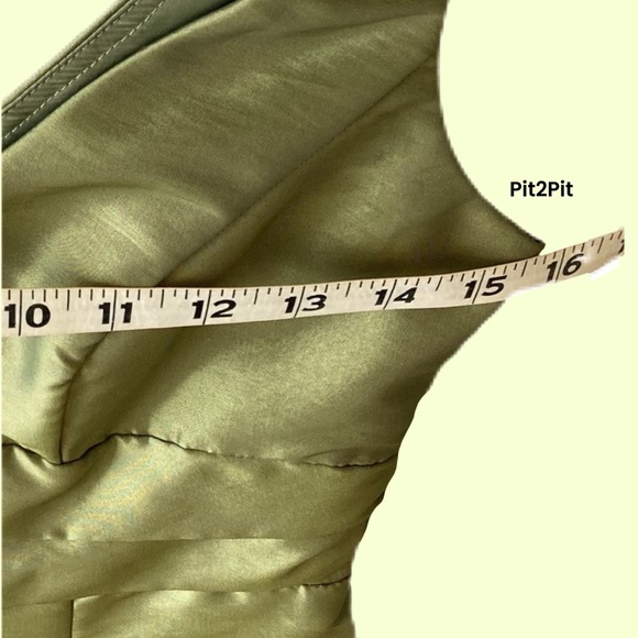 Davids Bridal D02101 Green Fit and Flare Dress Bridesmaid Short Gown 2/S NWOT - Picture 5 of 16